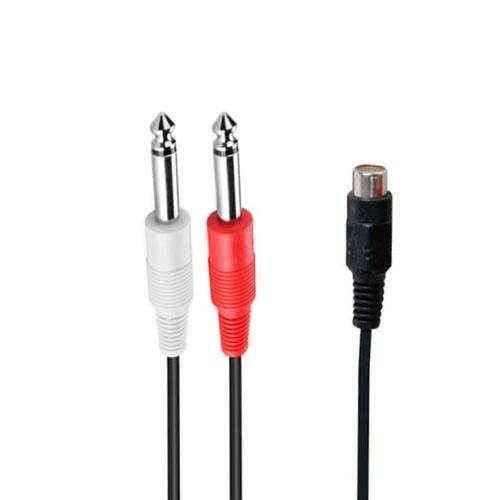 CABLE 1 PLUG RCA A 2 PLUG 6,3MONO 1,80M