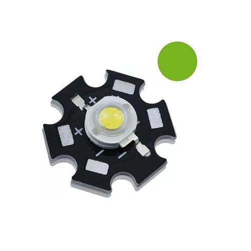 LED 1W 3v  VERDE CON DISIPADOR