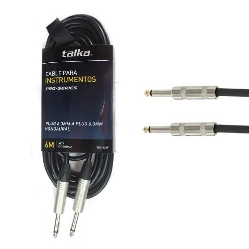 CABLE PLUG 6,3 MONO X LADO 6 MTS REFORZADO