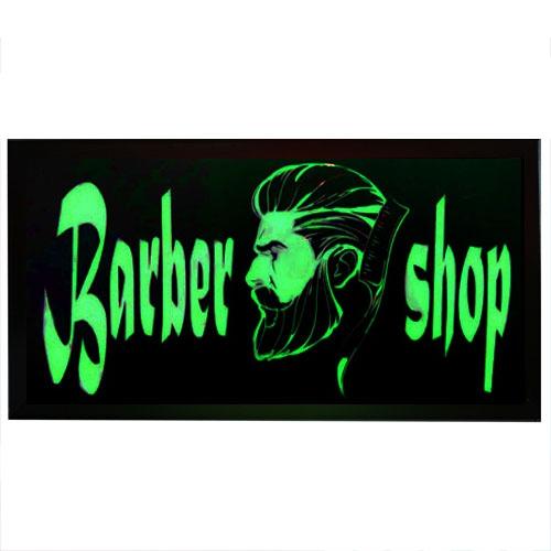 LETRERO BARBER SHOP ACRILICO