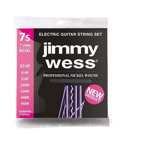 JUEGO DE CUERDAS JIMMY WESS PROFESIONAL PARA GUITARRA ELECTRICA 7 CUERDAS