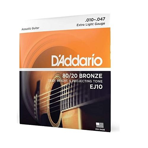 JUEGO DE CUERDAS DE BRONCE PARA GUITARRA ACUSTICA DADDARIO