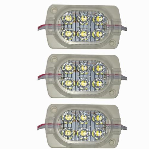 BARRA CHICA OVALADO 6  LEDS BLANCO  12V