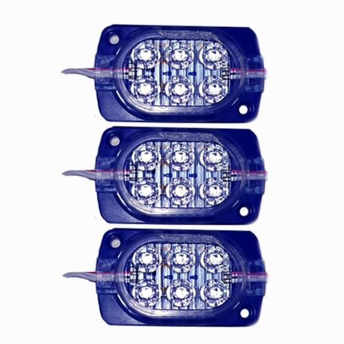 BARRA CHICA OVALADO 6  LEDS AZUL 12V