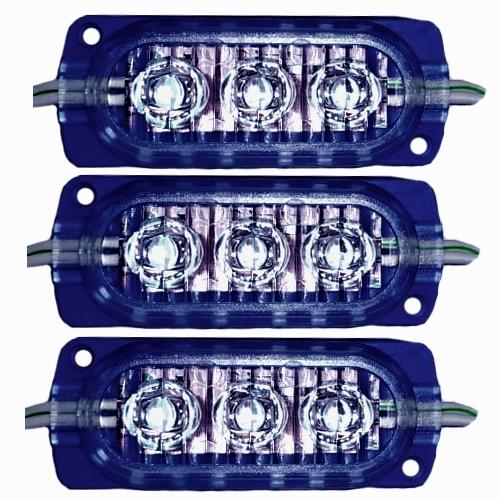 BARRA CHICA 3 LEDS AZUL 12V