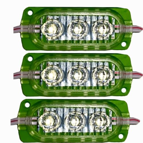 BARRA CHICA 3 LEDS VERDE 12V