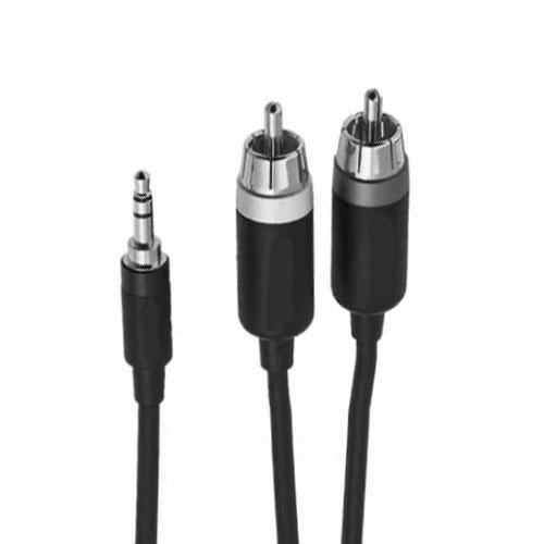 CABLE PLUG 3,5 EST A 2 PLUG RCA  1.5MTS MEJOR CALIDAD REFORZADO