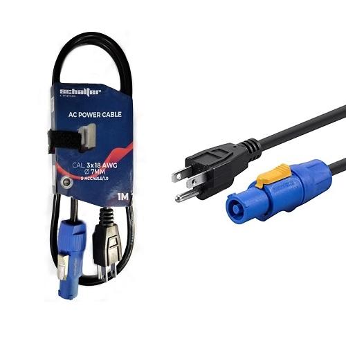 CABLE POWER NEUTRIK A CLAVIJA CORRIENTE 1MTS CALIDAD